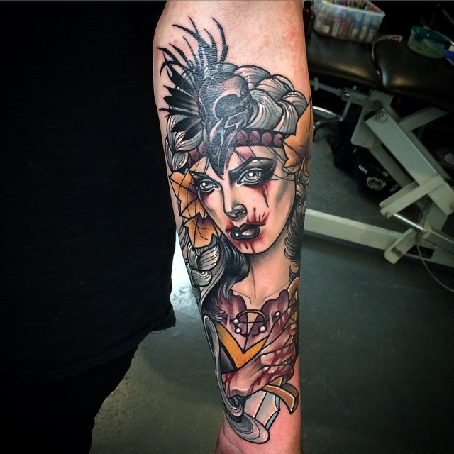 Vampire Girl tattoo by Kat Abdy - Best Tattoo Ideas Gallery