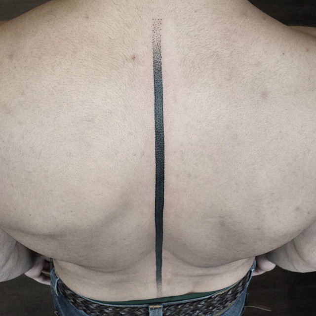 Black Line Spine tattoo - Best Tattoo Ideas Gallery