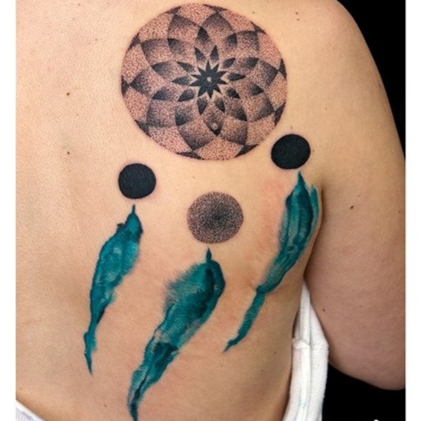 Flying Feather Dream Catcher tattoo - Best Tattoo Ideas Gallery