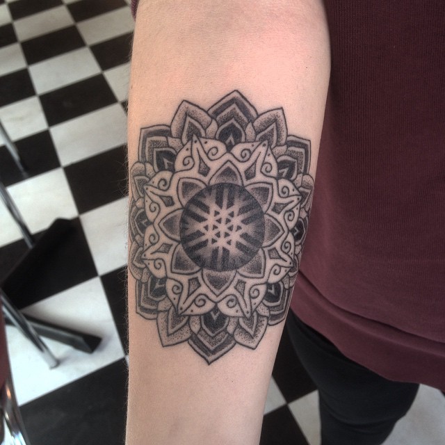 Mandala Hexagram Star tattoo