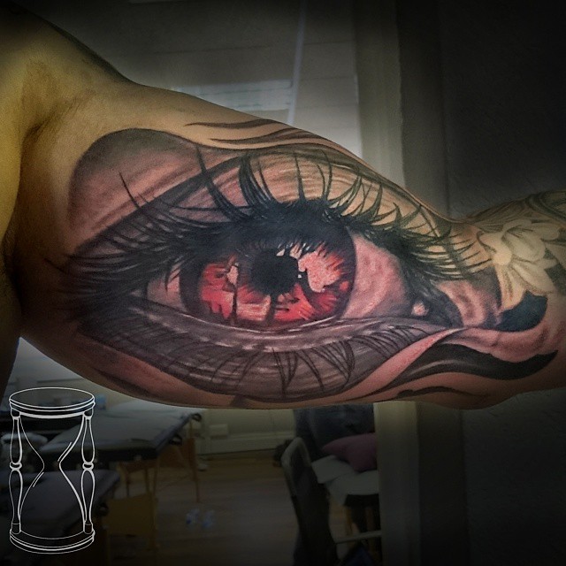 Realistic Eye tattoo on Arm