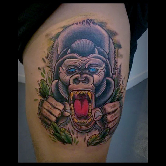 18 EyeCatching Gorilla Head Tattoos  Tattoodo