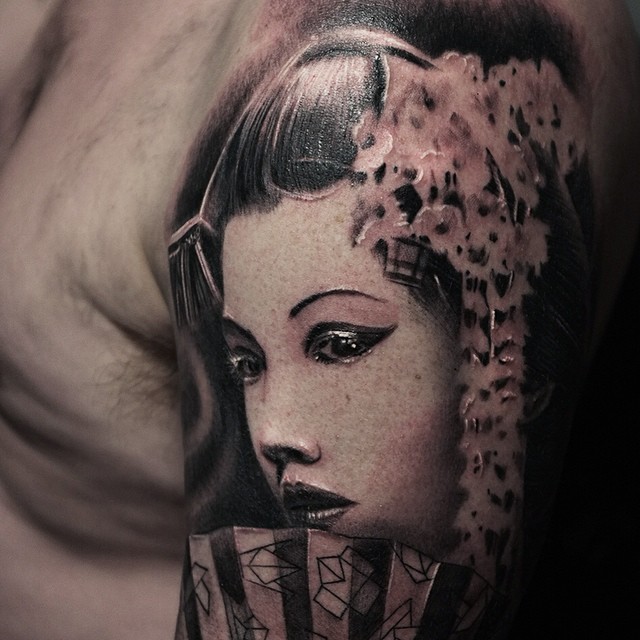 Beautiful Geisha tattoo