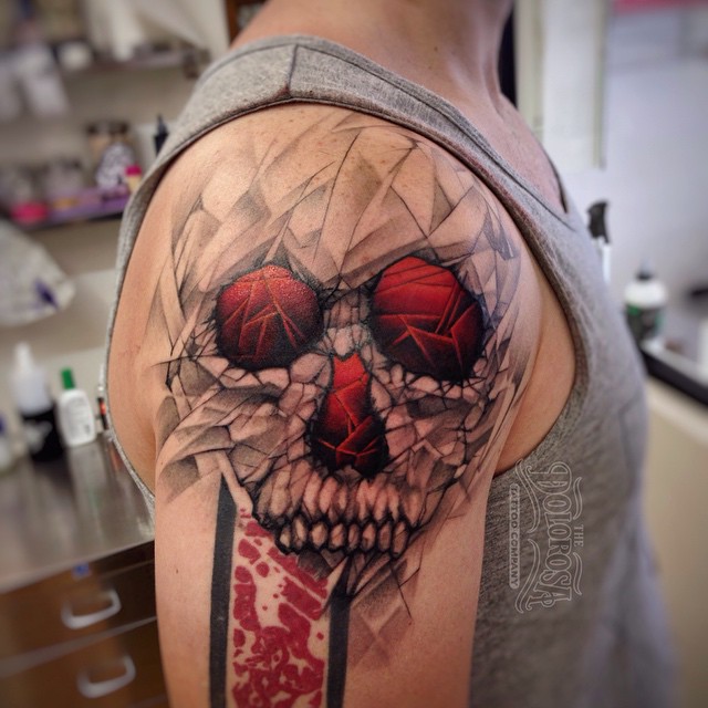 Share 173+ red skull tattoo latest