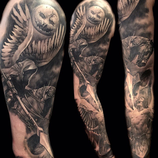 Horseman of Apocalypse Tattoo Sleeve - Best Tattoo Ideas Gallery