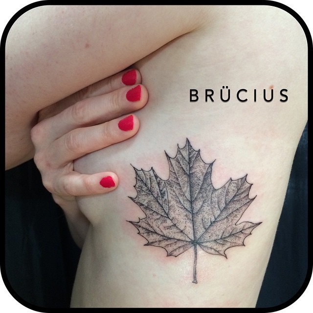 Maple Leaf Body tattoo