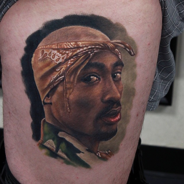 Tupac Shakur portrait by me Anja Ferencic from Forever Yours Tattoo  Opatija Croatia  rtattoos