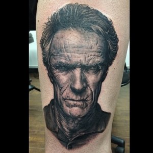 Realistic Clint Eastwood tattoo - Best Tattoo Ideas Gallery