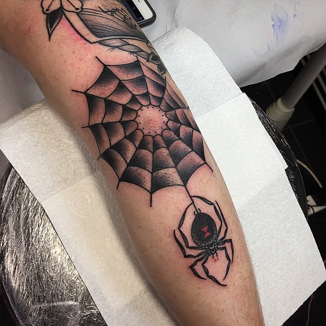 Spider Web Arm tattoo