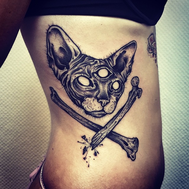 Third Eye Sphynx Cat tattoo
