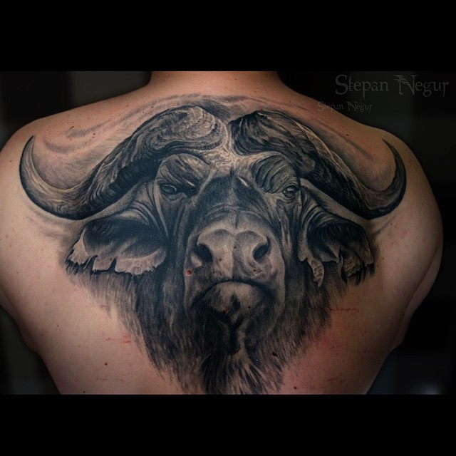 Tribal Bull Head Logo. Tattoo Design. Stencil Vector Illustration 21161842  Vector Art at Vecteezy