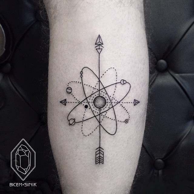 Atomic Compass Tattoo