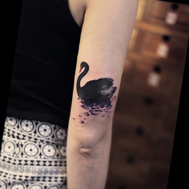 Black Swan Tattoo Watercolor - Best Tattoo Ideas Gallery