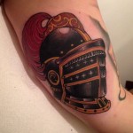 Helmet of Dark Knight Tattoo - Best Tattoo Ideas Gallery