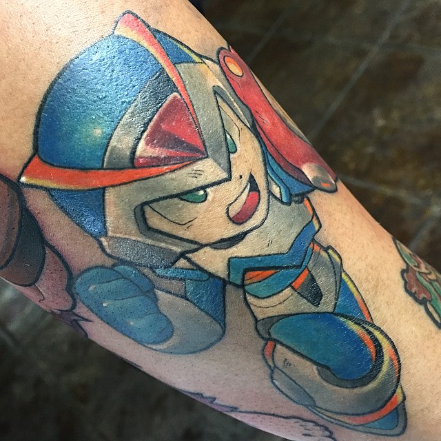 Mega Man Tattoo on Arm