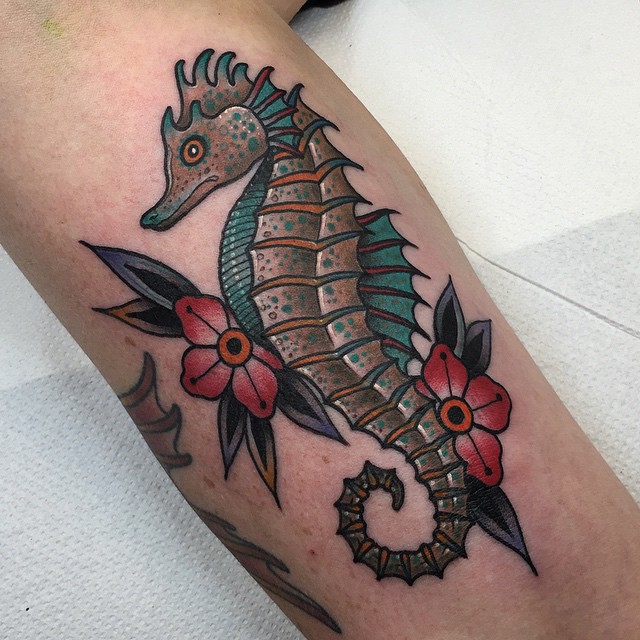 Kiore moana (Seahorse) seahorse hippocampus original Polynesian tattoo  design