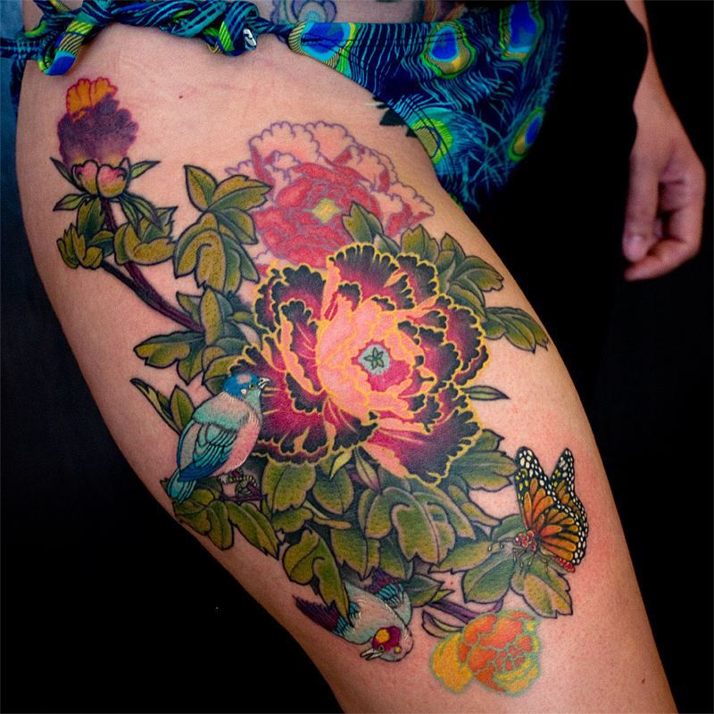 Flower Thigh Tattoos | Best Tattoo Ideas Gallery