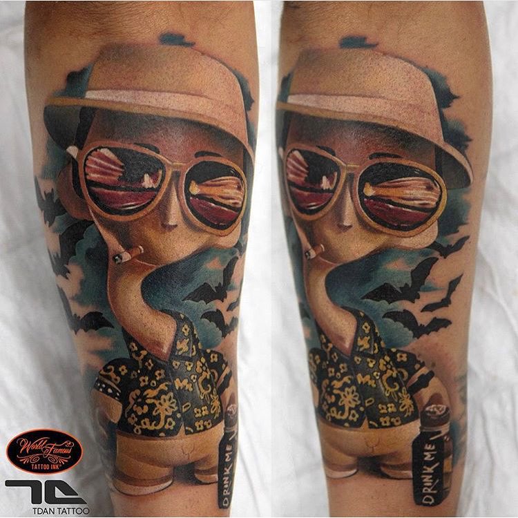 Las Vegas Cool Turtle Tattoo by Denis Torikashvili