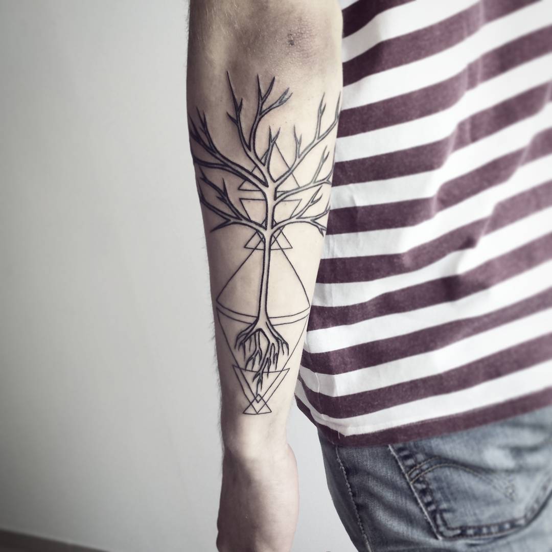 Tree Geometry Tattoo