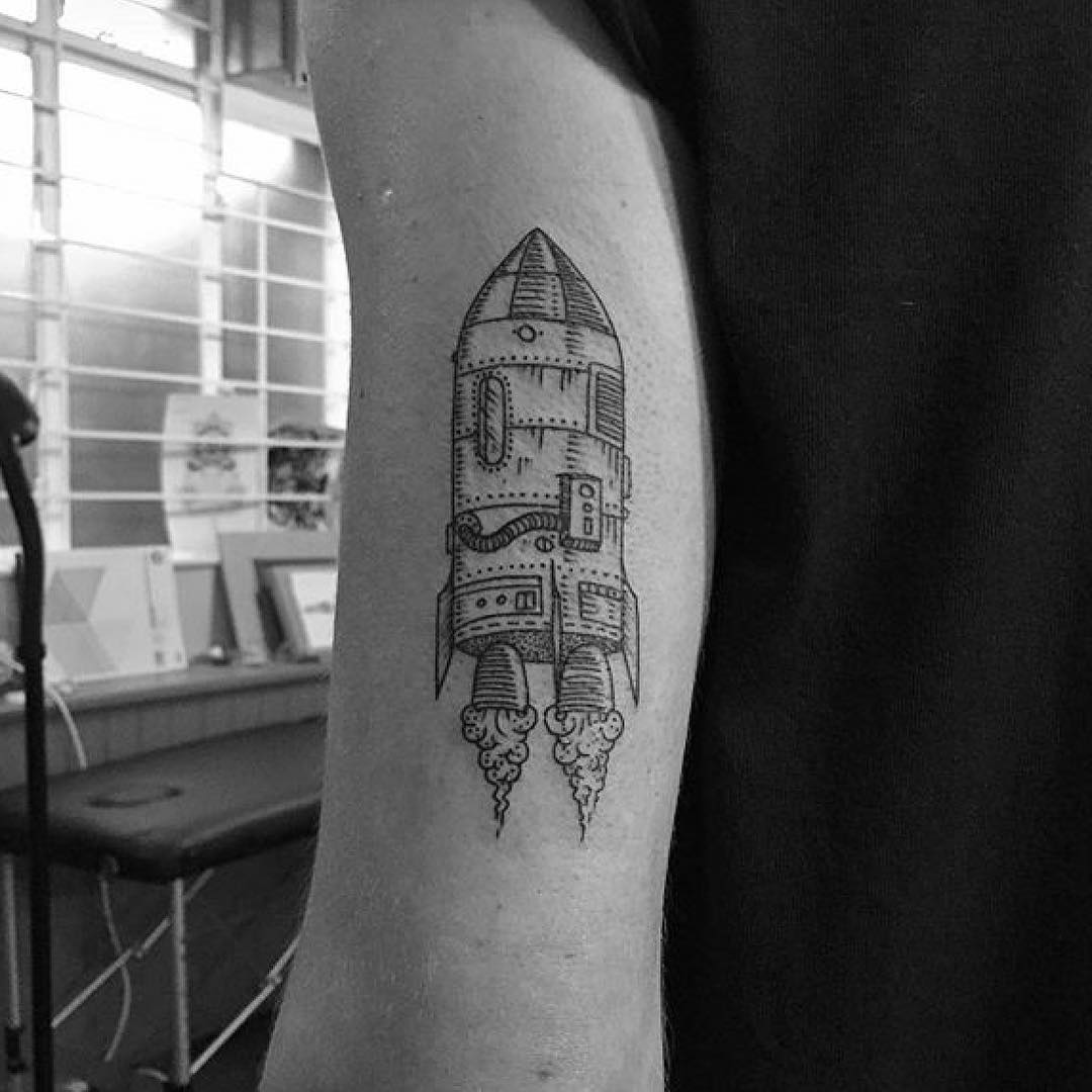 Arm Rocket Tattoo