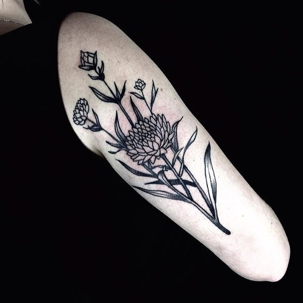 Aster Flower Tattoo