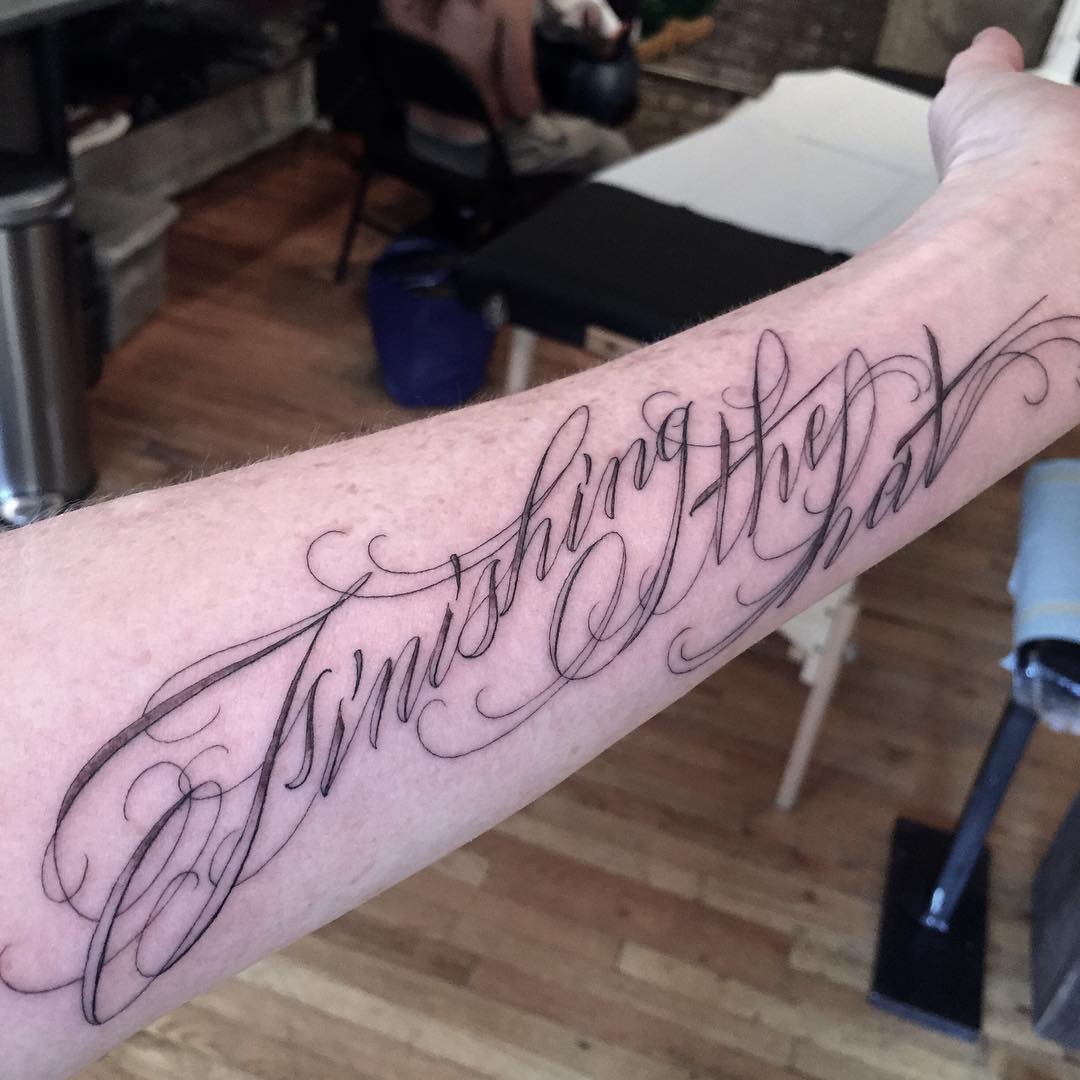 Clean lettering tattoo on the forearm  HON Tattoo Studio  Facebook