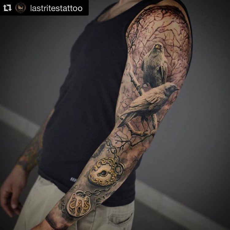 Bird Sleeve Tattoo - Best Tattoo Ideas Gallery