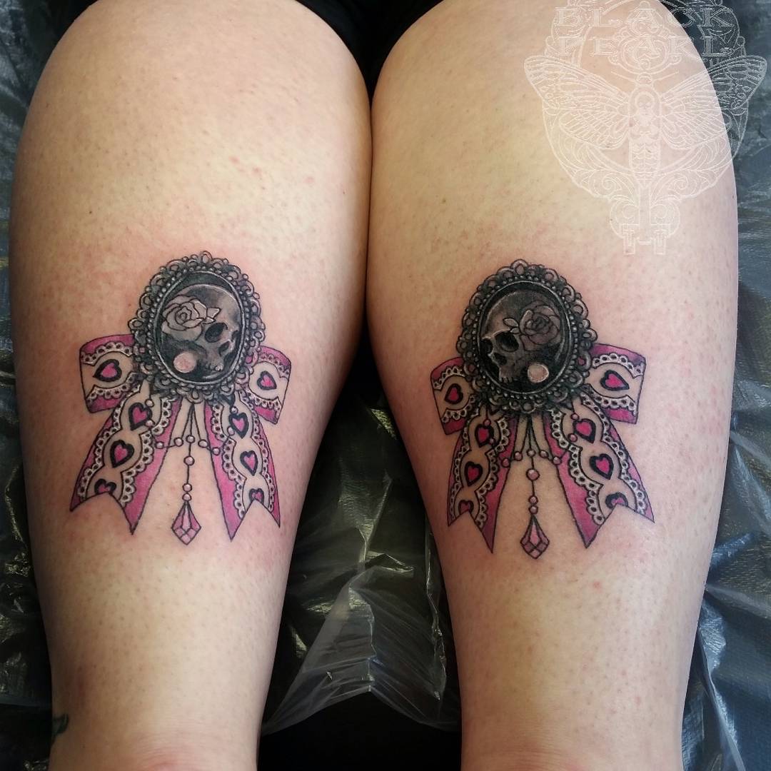 Halfsleeve Flowers and Bow Tattoo Design – Tattoos Wizard Designs