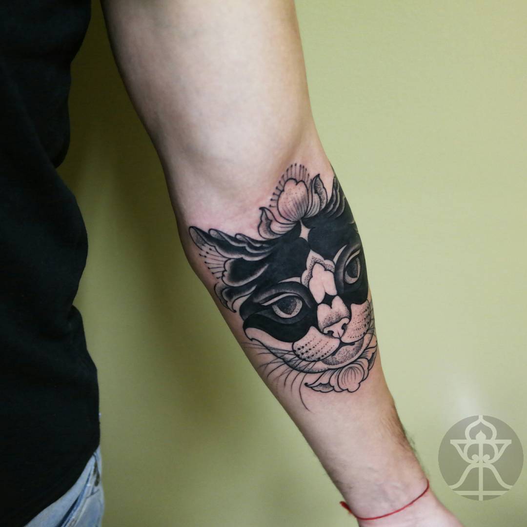 Cat Tattoo on Arm