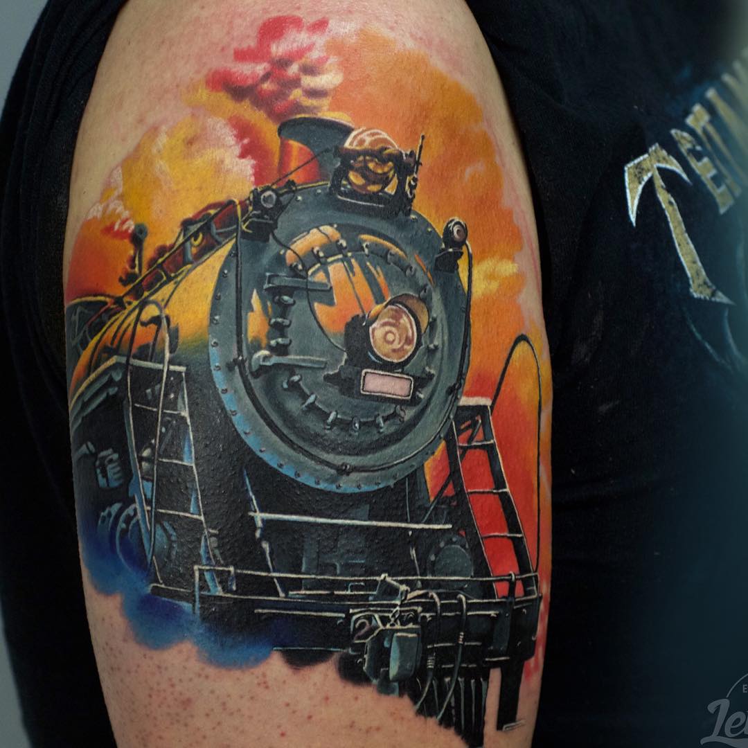 Steam Train Tattoo