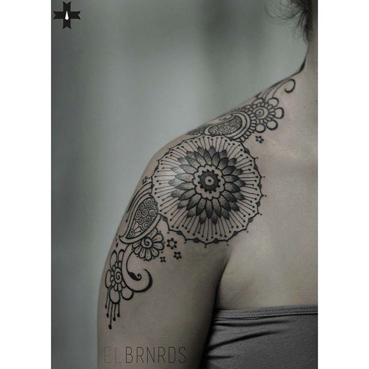 Flower Front Shoulder Tattoos Women | TikTok