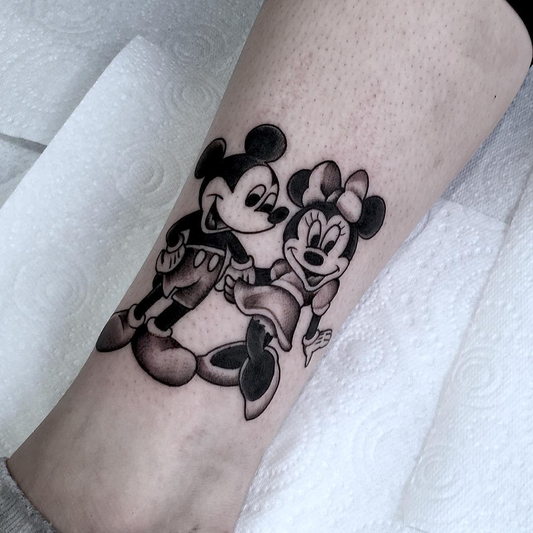 Mickey and Minnie Mouse tattoo by Lukash Tattoo  Photo 31147