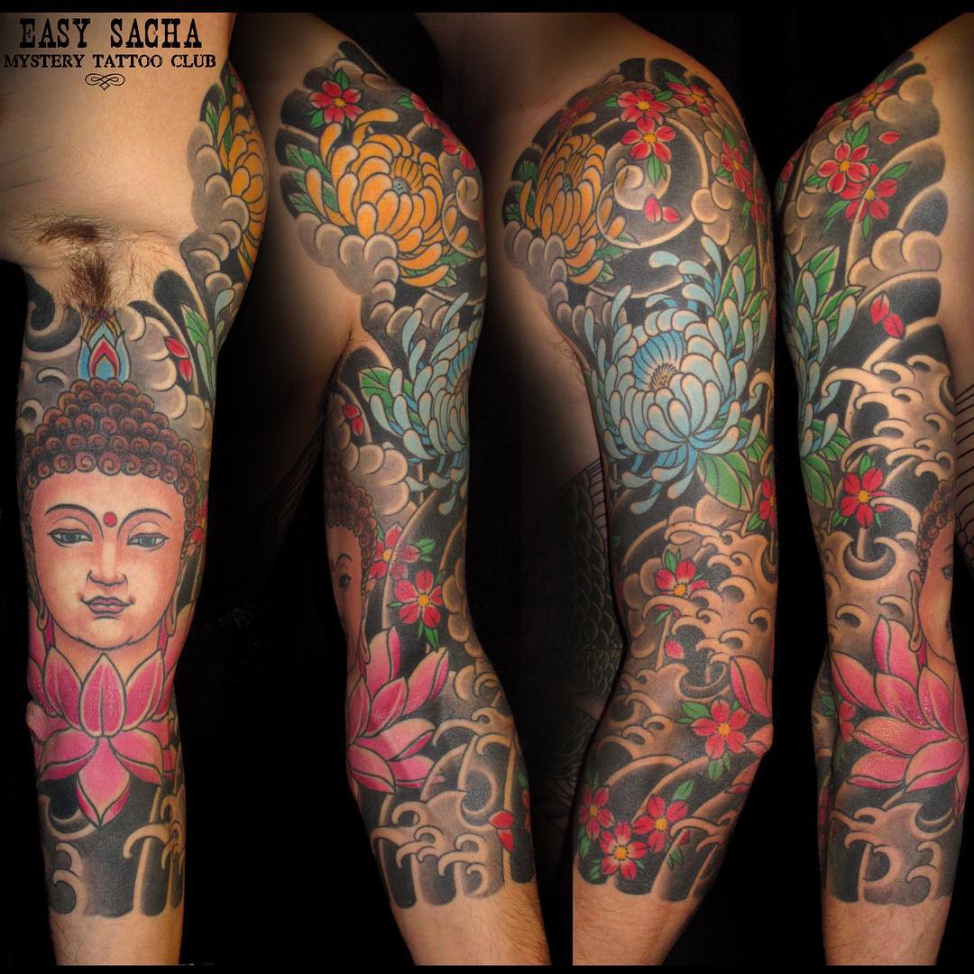 Lotus Buddha Tattoo Sleeve - Best Tattoo Ideas Gallery