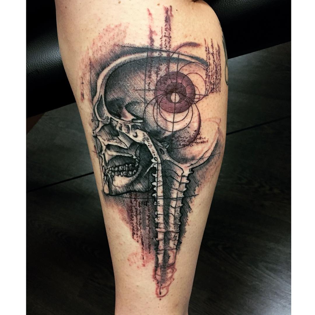 Skull tattoo art Drawing by Peter Harley  Pixels