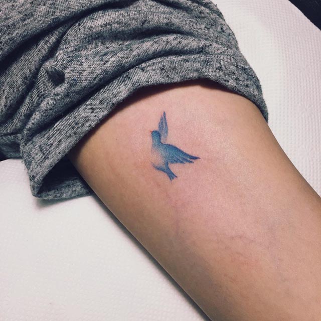 Tiny Blue Bird Tattoo - Best Tattoo Ideas Gallery