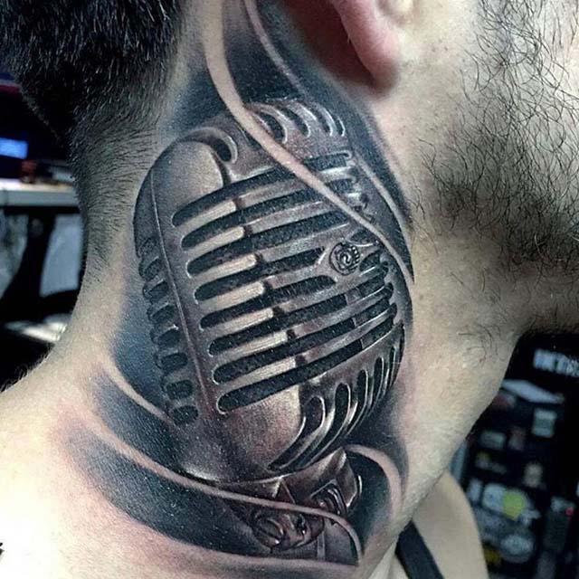 neck microphone tattoo