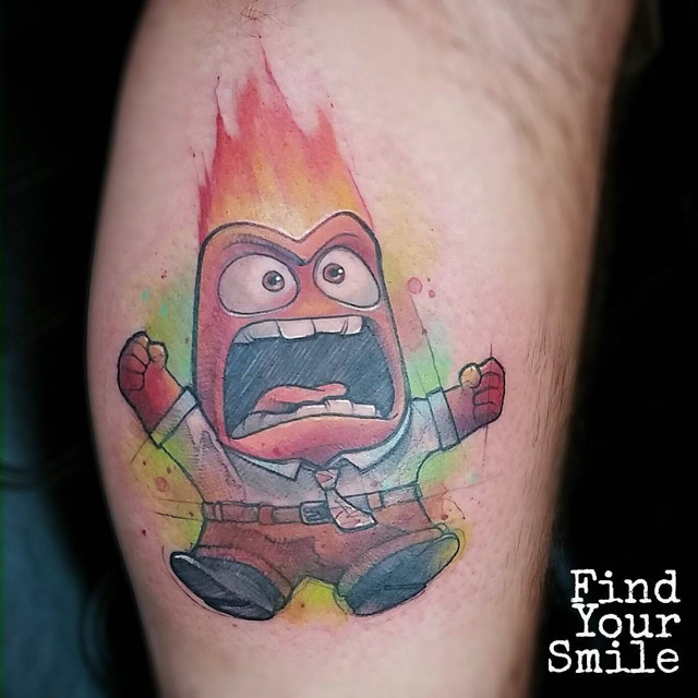burning anger tattoo
