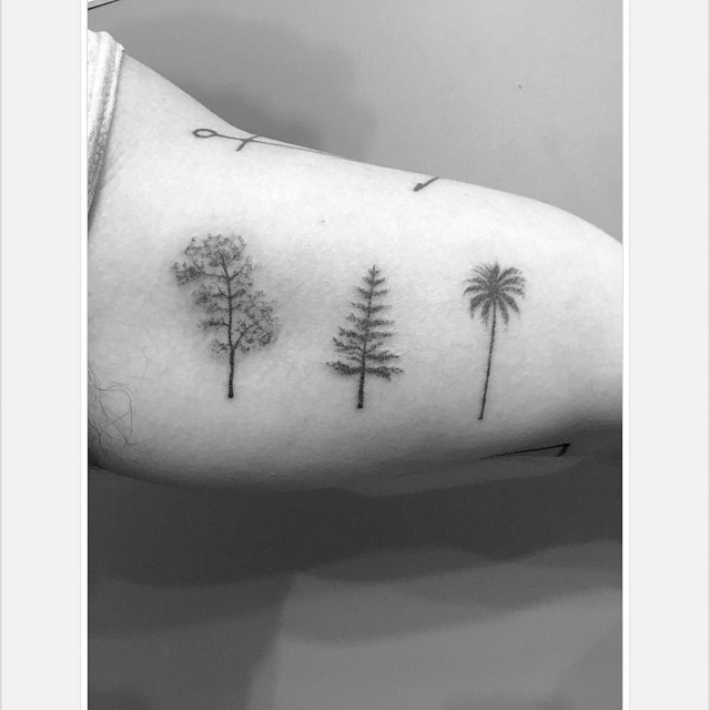Different trees tattoos