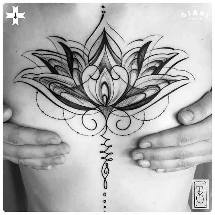 hindu lotus tattoo for girl