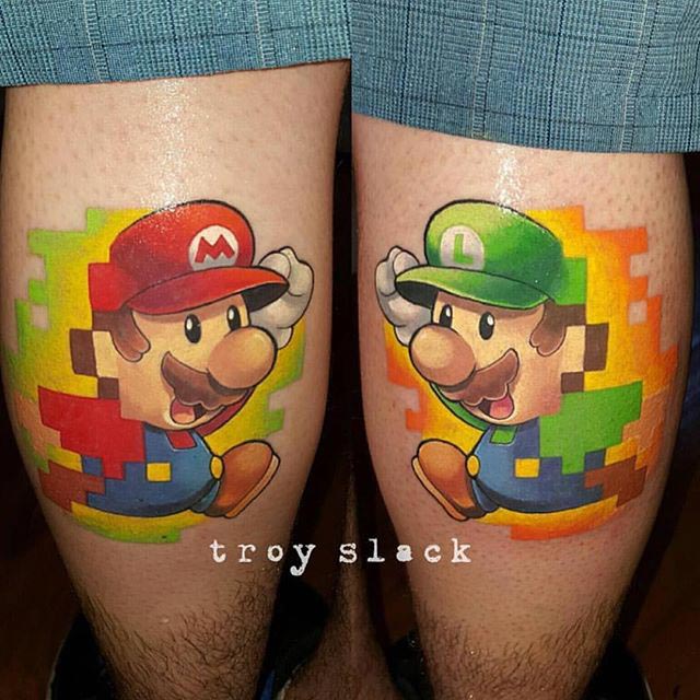 Mario Bros tattoos