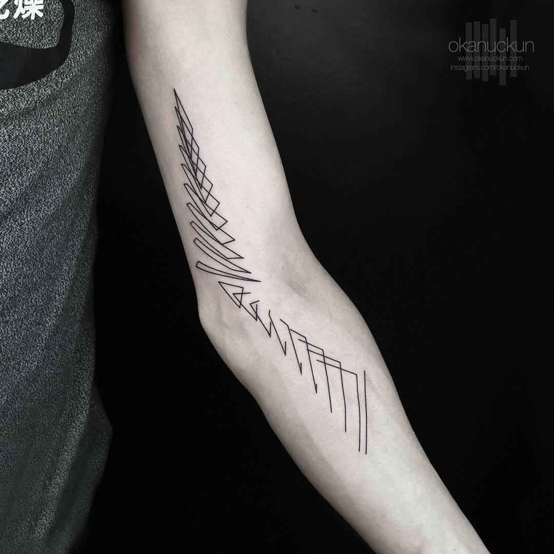 Abstract Lines Geometric Tattoo - Best Tattoo Ideas Gallery