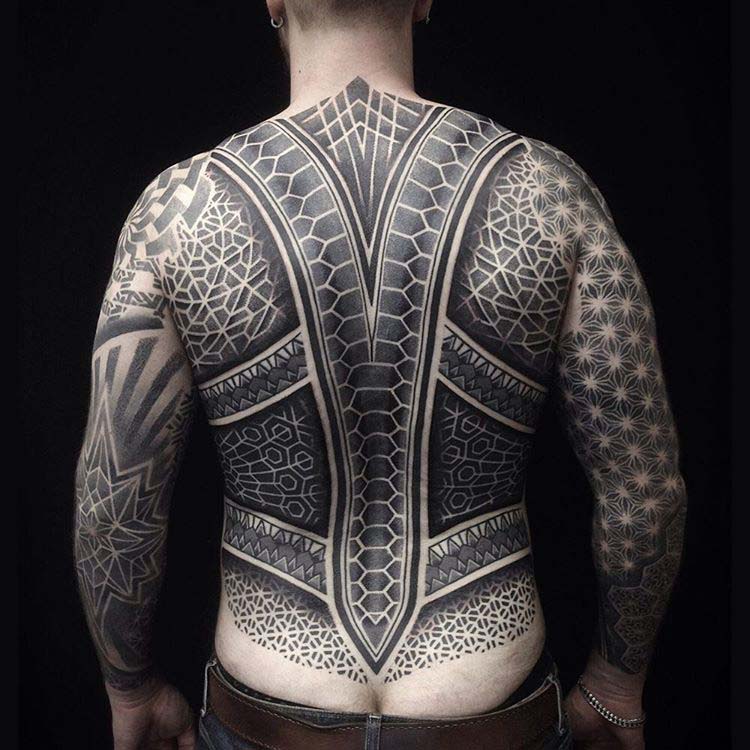 full back tattoo man