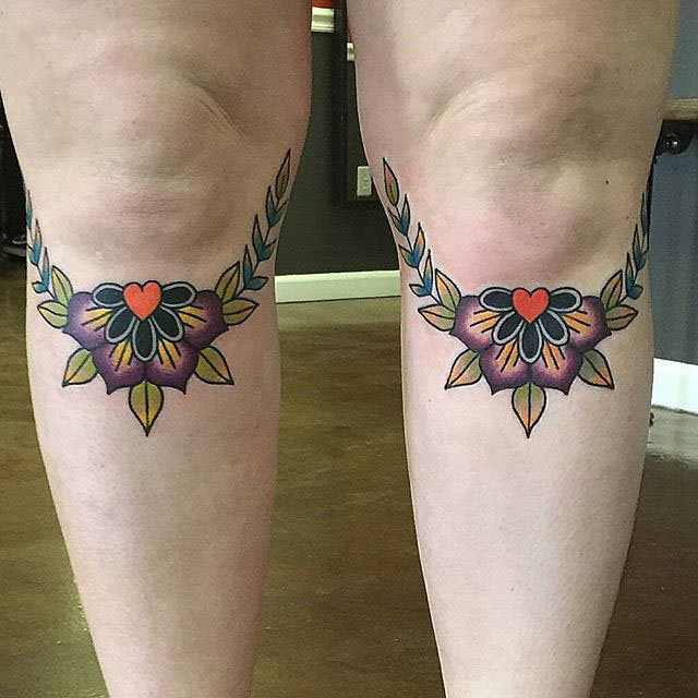 Knee Tattoos for Girls by