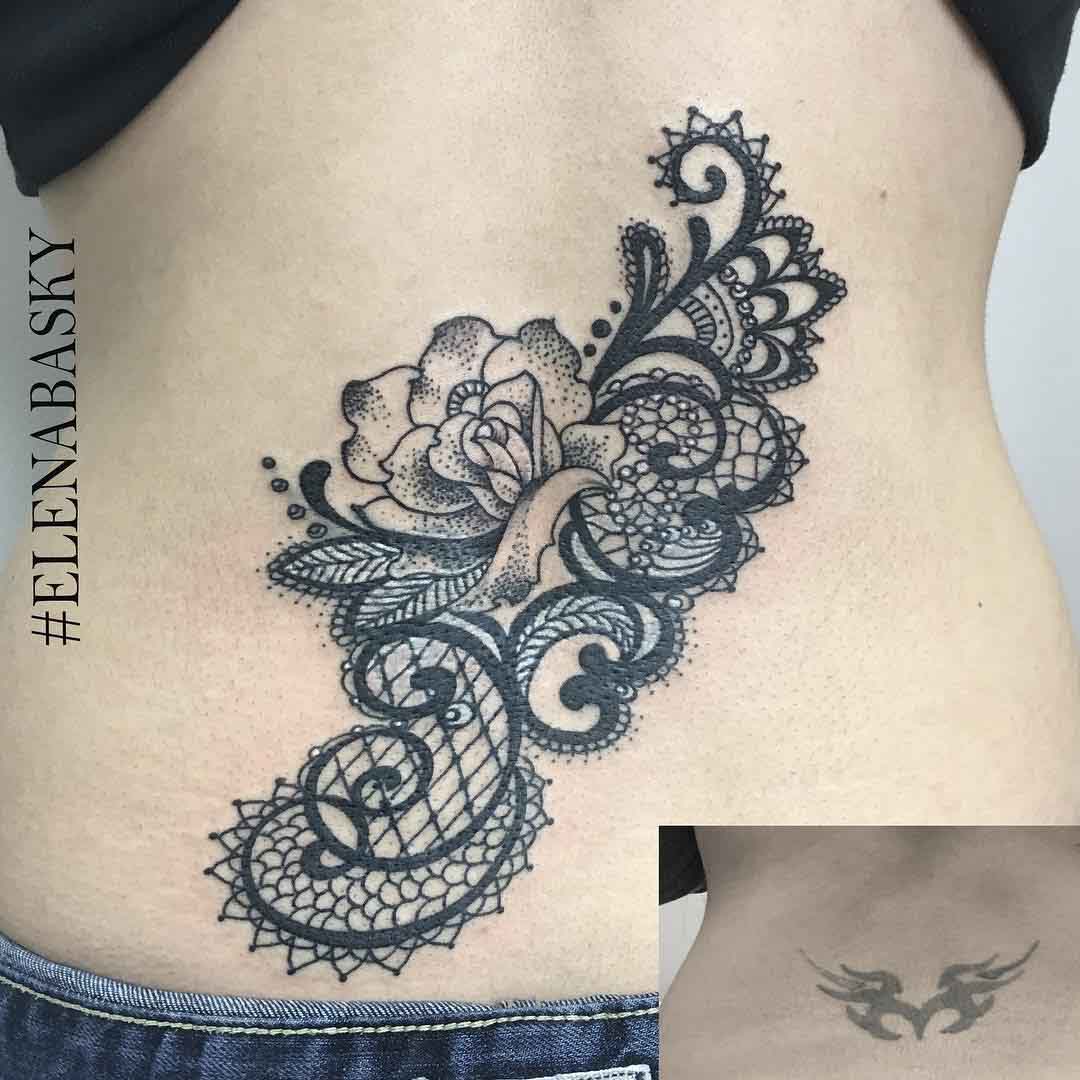 cover up tattoo on lower back