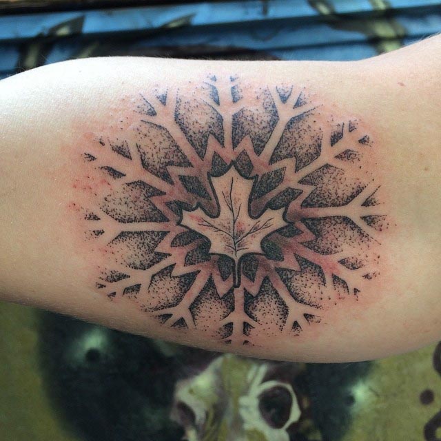 Maple Snowflake Tattoo