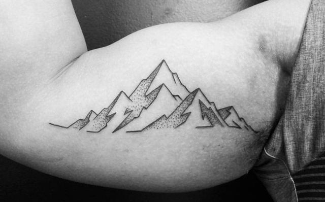 Mountain Outline Tattoo by ofrick