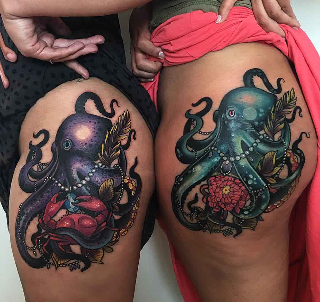 octopus tattoos for sisters tattoos on hips