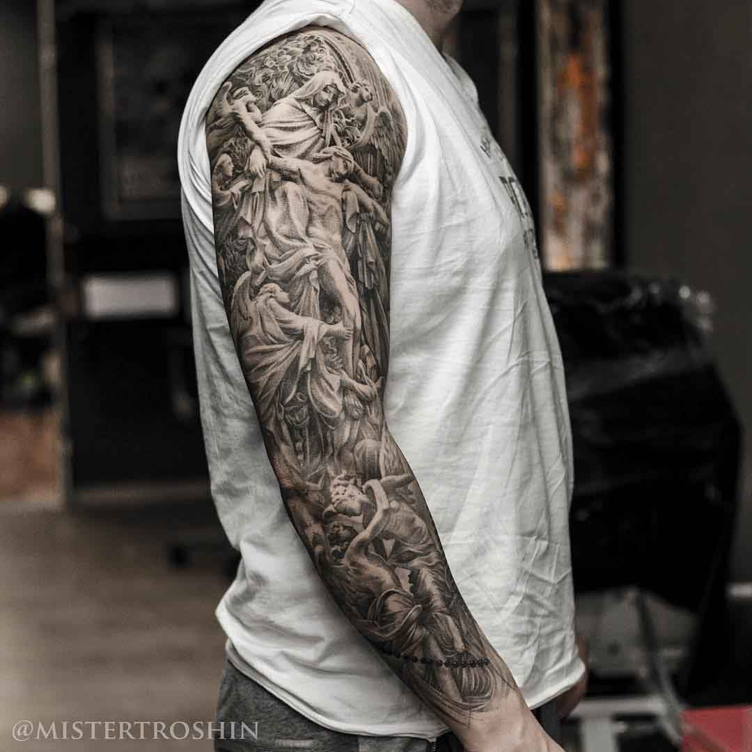 sleeve tattoo religious