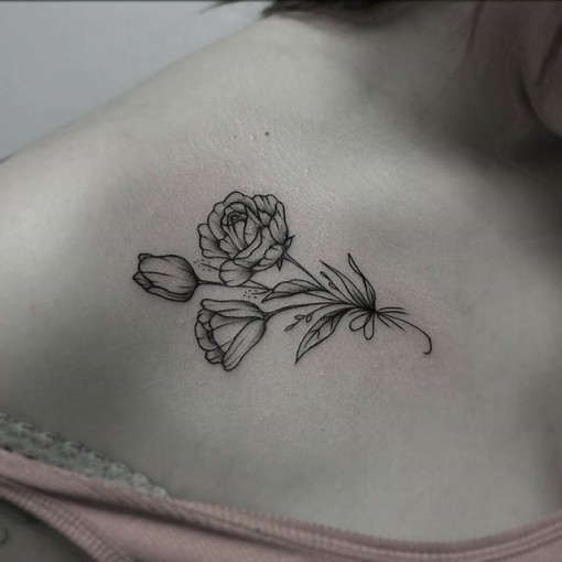 Rose Collar Bone Tattoo | Best Tattoo Ideas Gallery