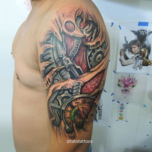 My Biomechanical tattoo on arm by fnm86 on DeviantArt